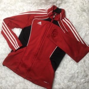 adidas red stripe jacket